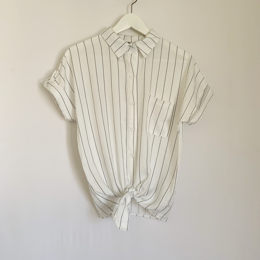 Vintage Striped Button-Up